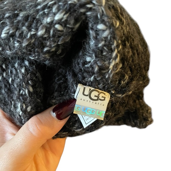 Ugg Cresthaven Nubuck wedge Knit Leather Leg Warmer Sock Boots Size Women 7 - Picture 9 of 9